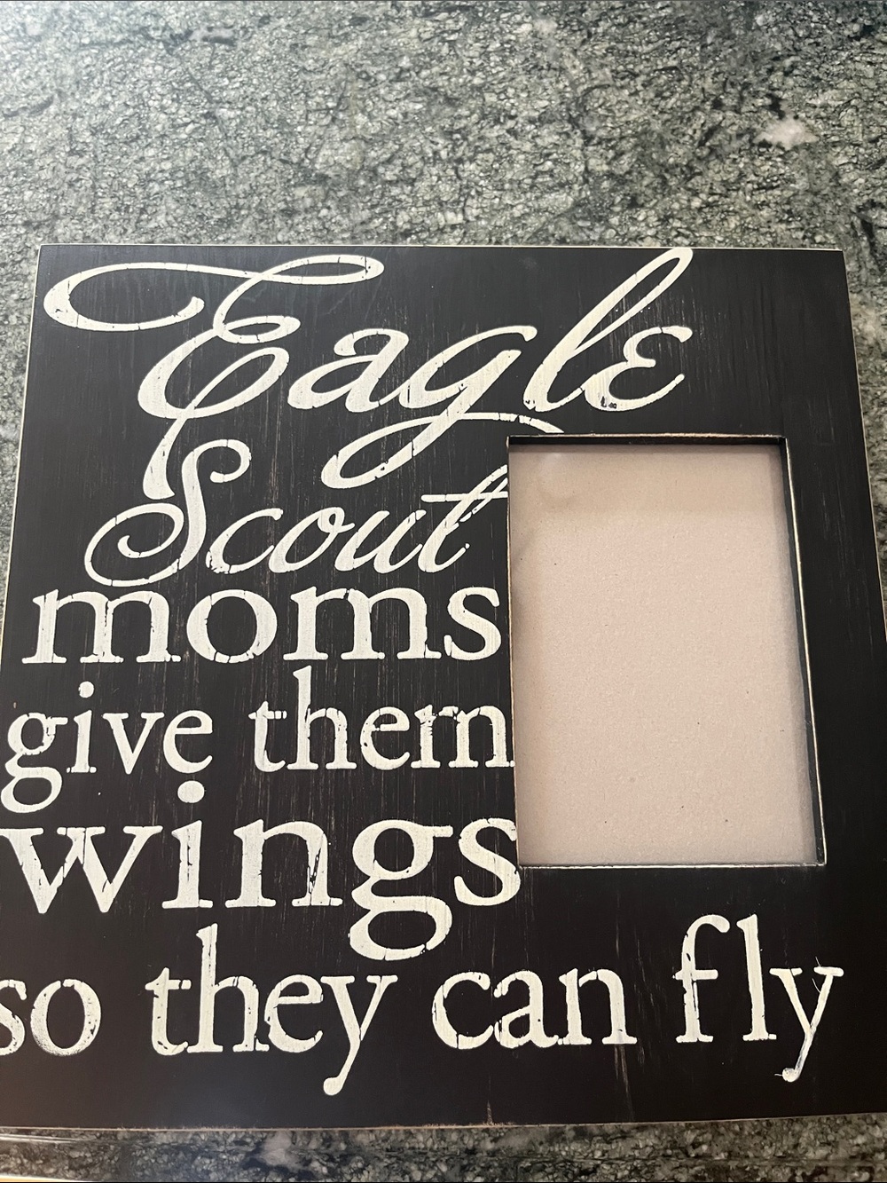 Eagle Scout Moms Decorative Picture Frame - Black and White